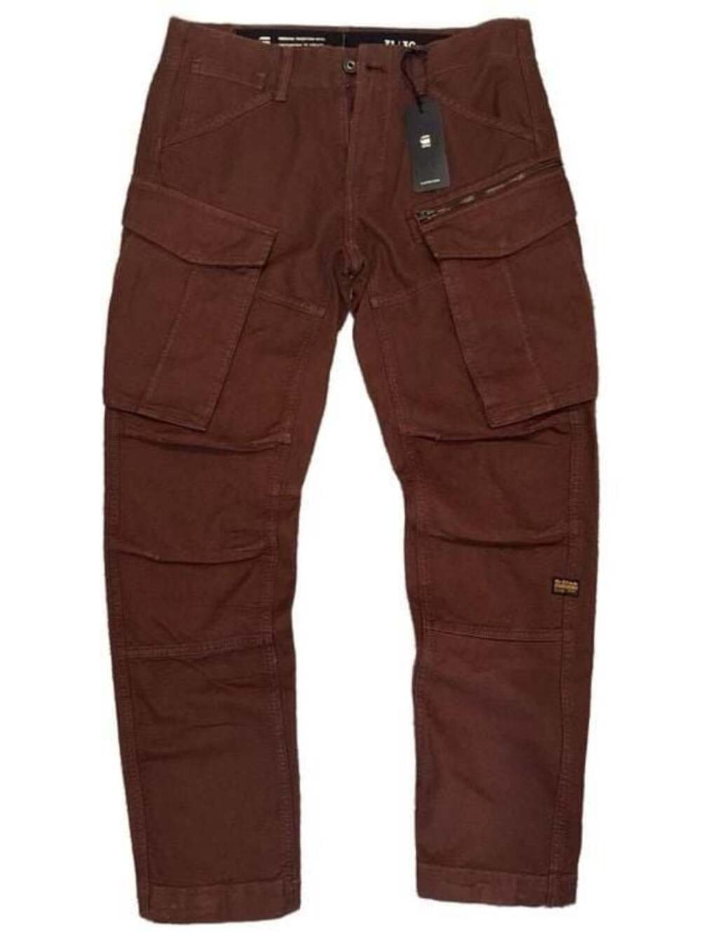 G-Star RAW Rovic Zip 3D corduroy Cargo Pants Dark Plum Size 31x30. NEW
